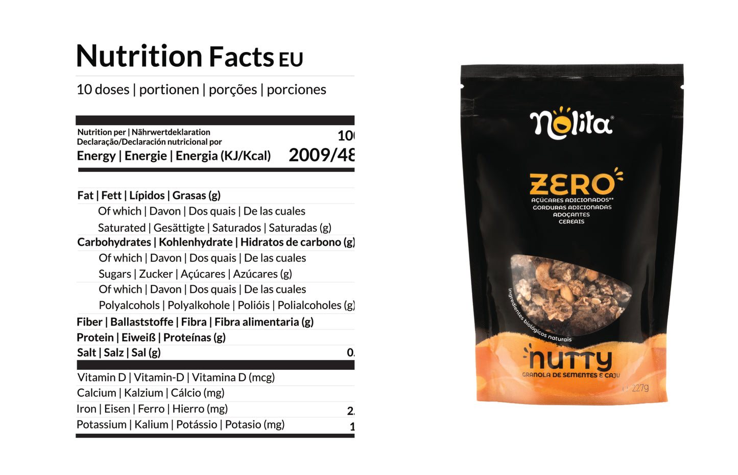 Granola Nutty com frutos secos e sementes