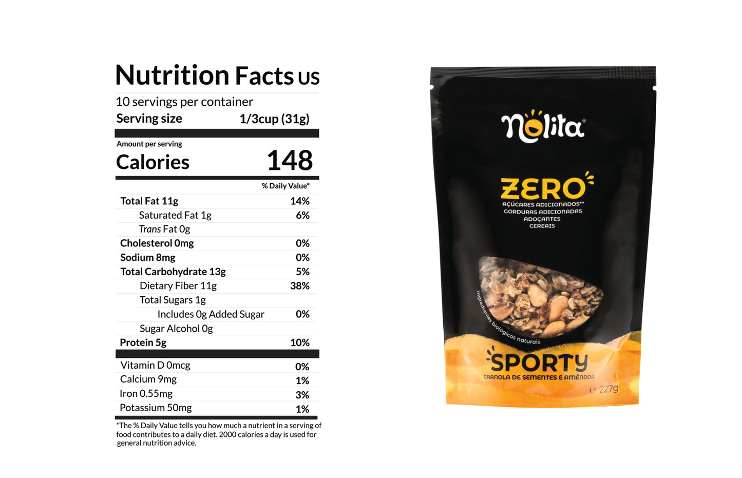 Granola Sporty com Sementes e Amêndoas