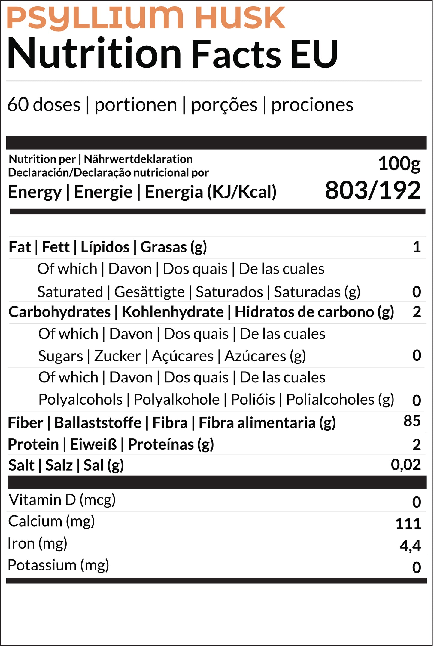 Nutritional information