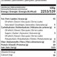 EU nutritional information Sporty Granola