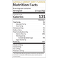 Nutritional information according FDA of whole grain oat flakes